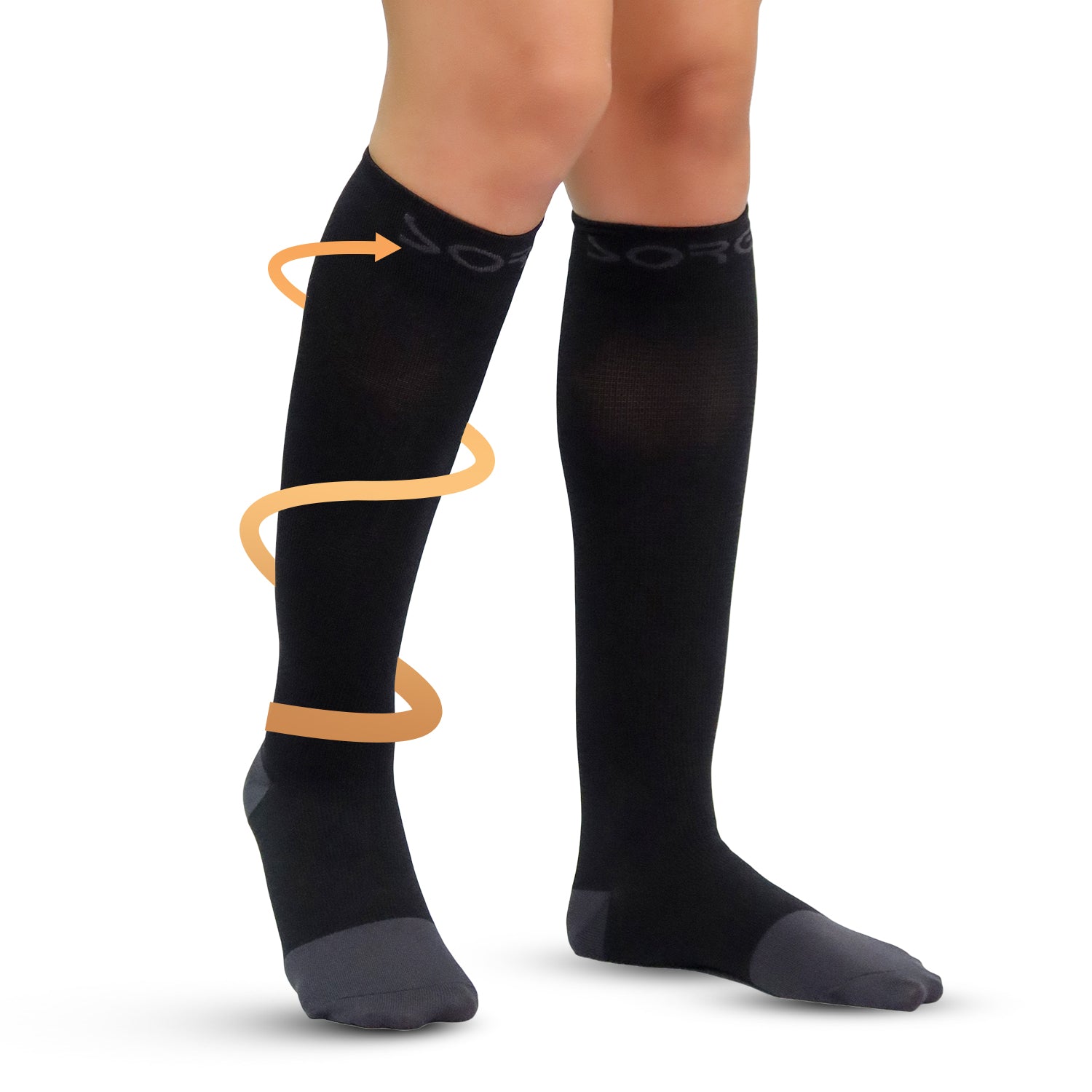 Sorgen® Copper Infused Compression Socks  | Travel | Maternity | For Everyday Wear Black
