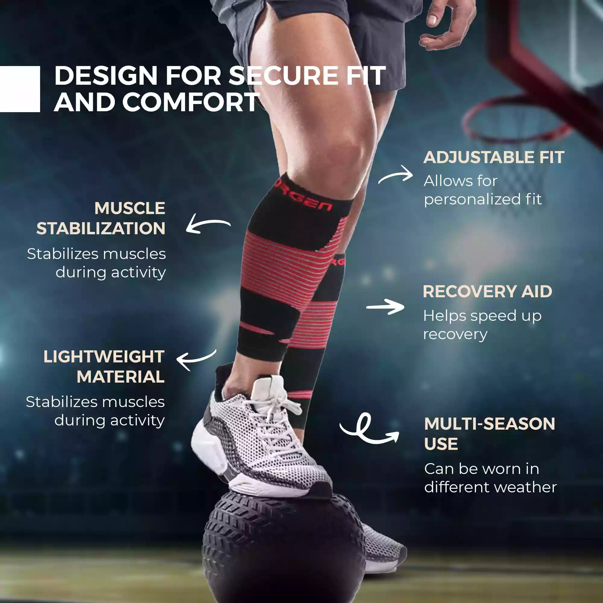 Calf Compression Sleeve & Socks for Ultimate Support –