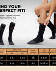 Sorgen® Copper Infused Compression Socks | Travel | Maternity | For Everyday Wear Black