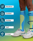 Sorgen® Compression Sports Socks Neon Blue