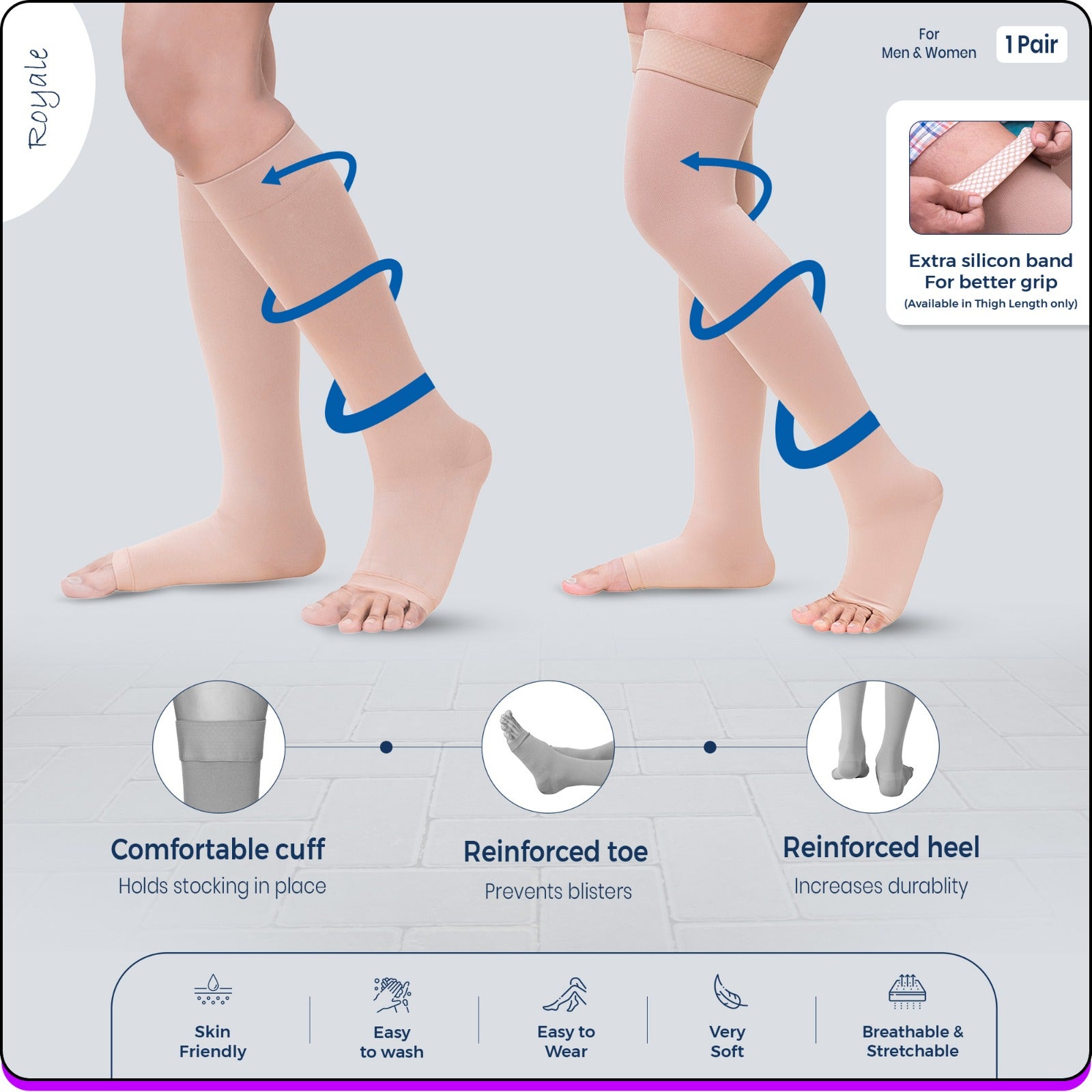 Sorgen® Class 2 Compression Stocking for Vericose Veins - Knee/Thigh Length