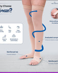 SorgenĀ® Class 2 Compression Stocking - Knee/Thigh Length