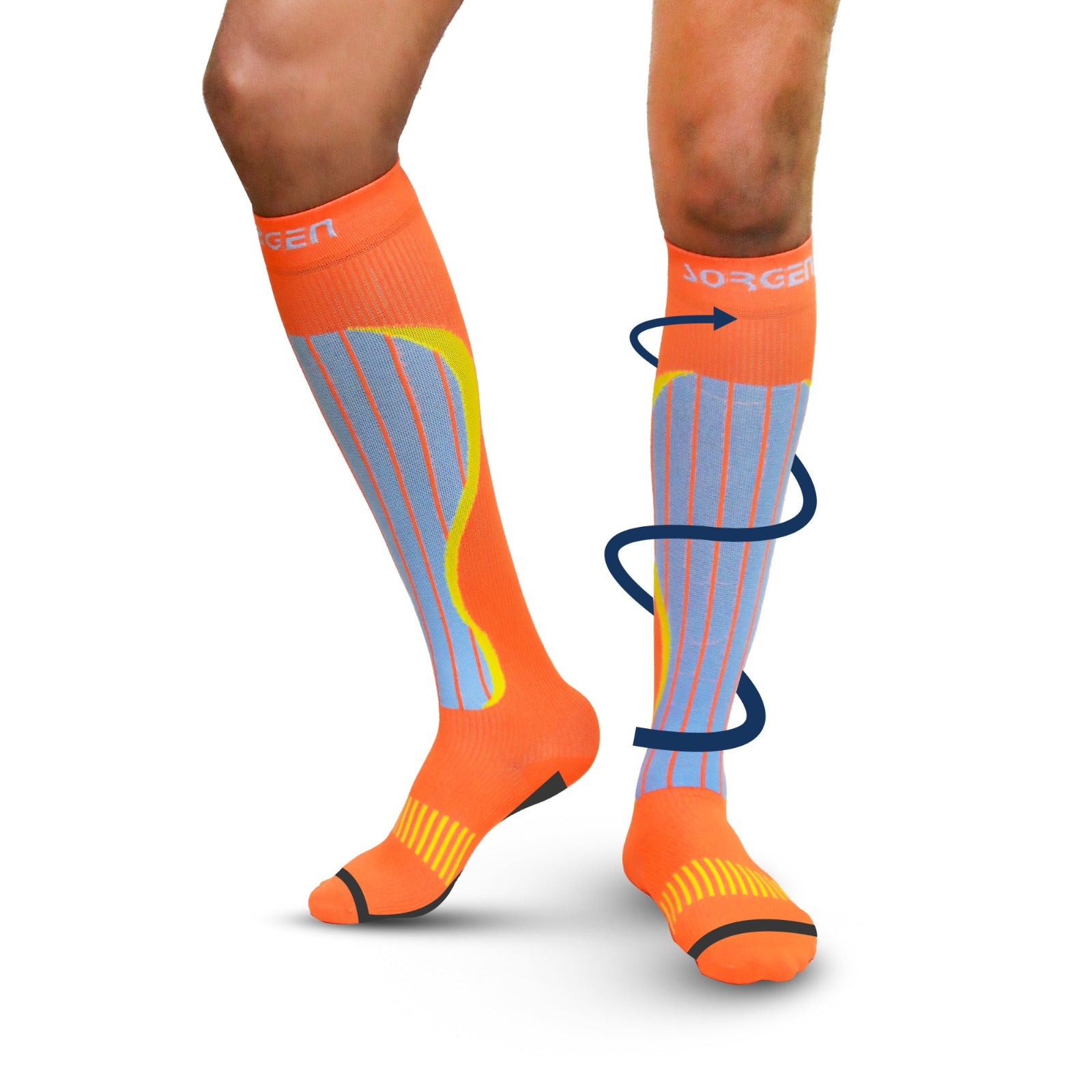 Sorgen® Compression Sports Socks Neon Orange - Main Image