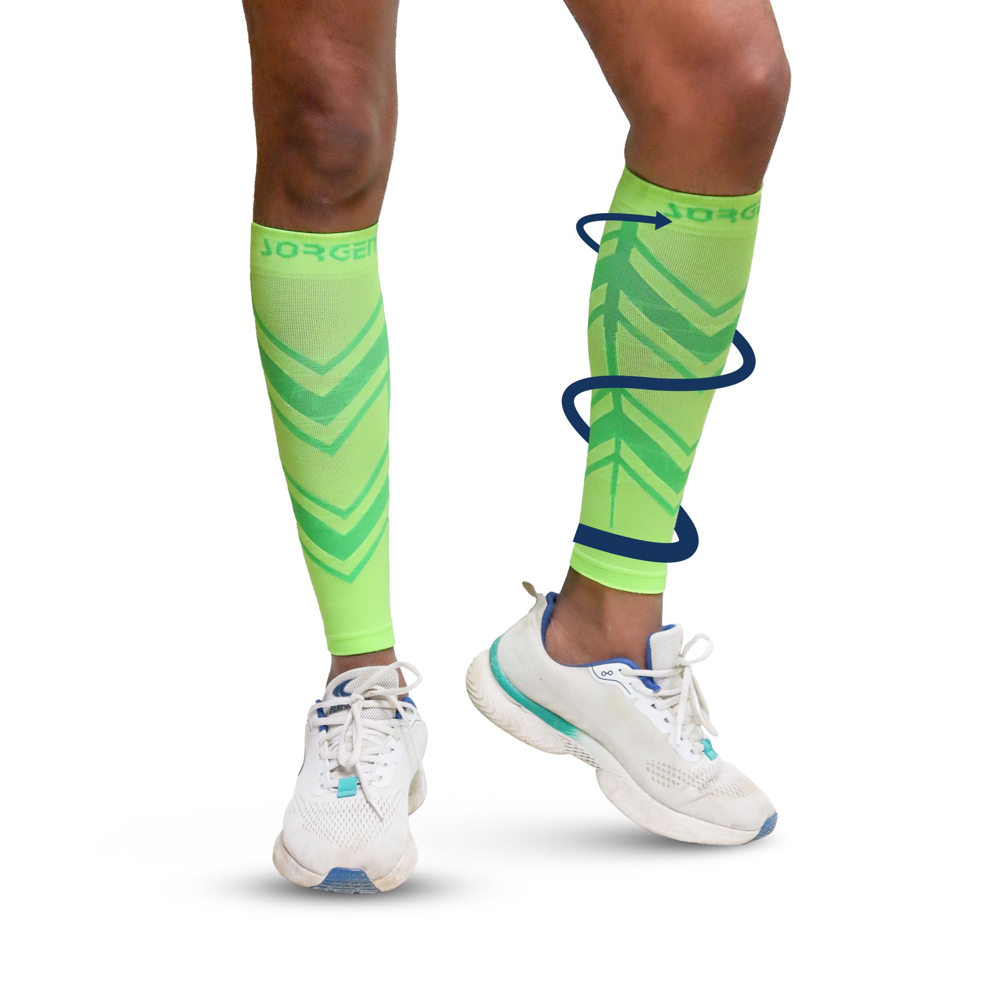 Sorgen® Performance Calf Sleeves Neon Green