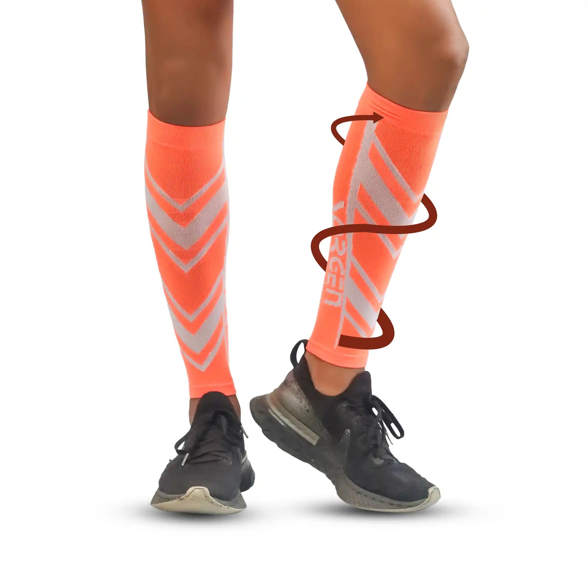 Sorgen® Performance Neon Orange Calf Sleeves