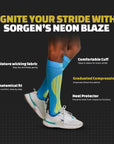 Sorgen® Compression Sports Socks Neon Blue