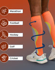 Sorgen® Compression Sports Socks Neon Orange