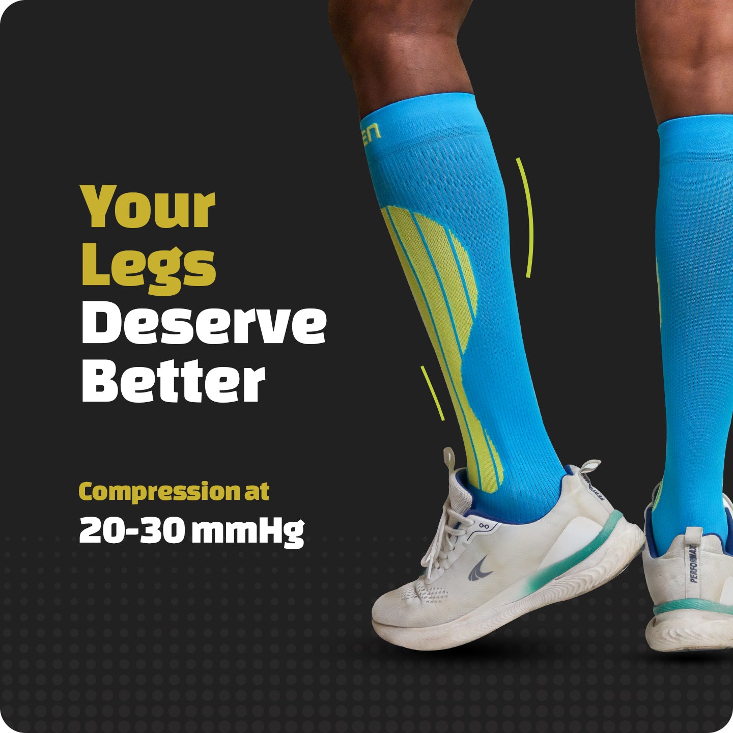 Sorgen® Compression Sports Socks Neon Blue