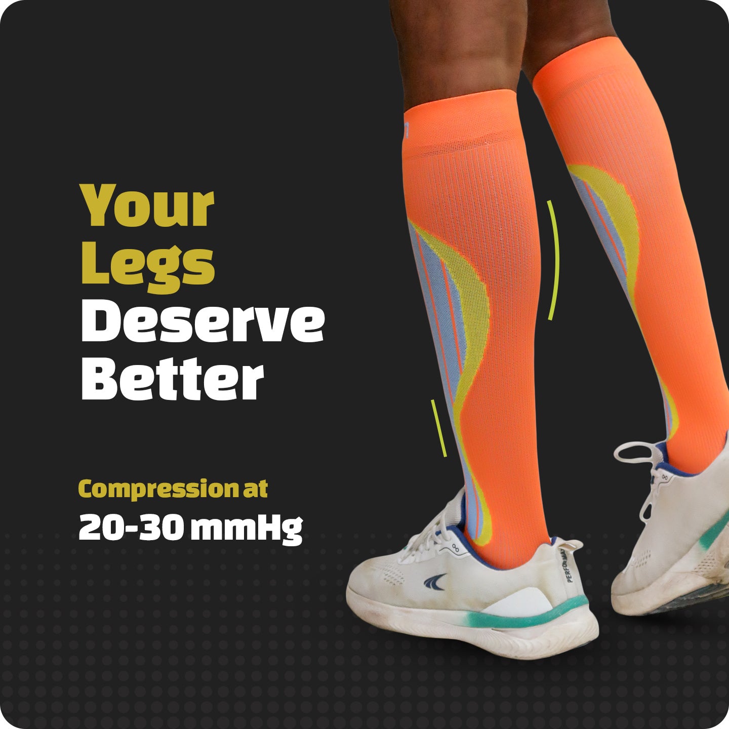 Sorgen® Compression Sports Socks Neon Orange