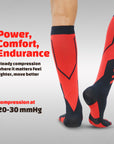 Sorgen® Compression Sports Socks Red Velocity