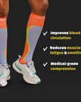 Sorgen® Compression Sports Socks Neon Orange
