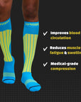 Sorgen® Compression Sports Socks Neon Blue