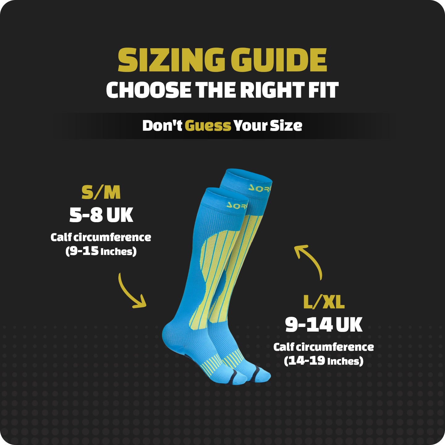 Sorgen® Compression Sports Socks Neon Blue