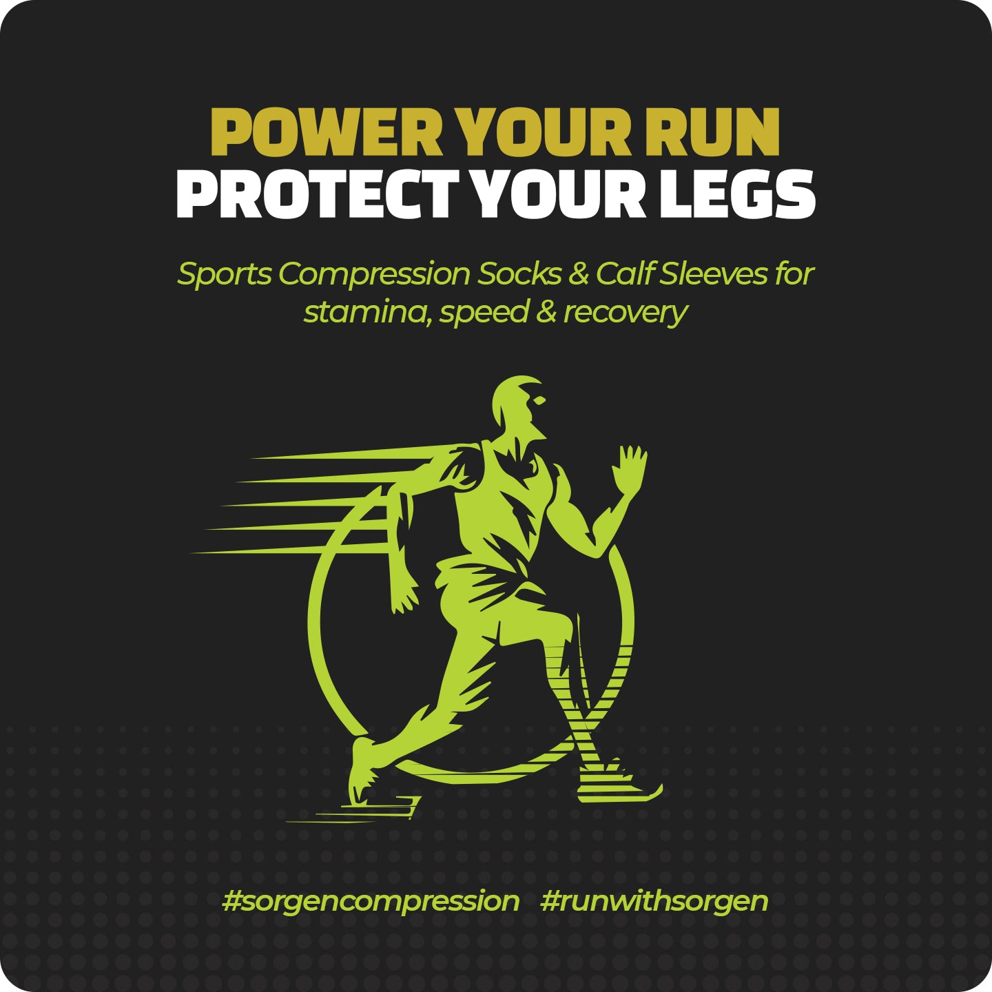 Sorgen® Performance Calf Sleeves Neon Green