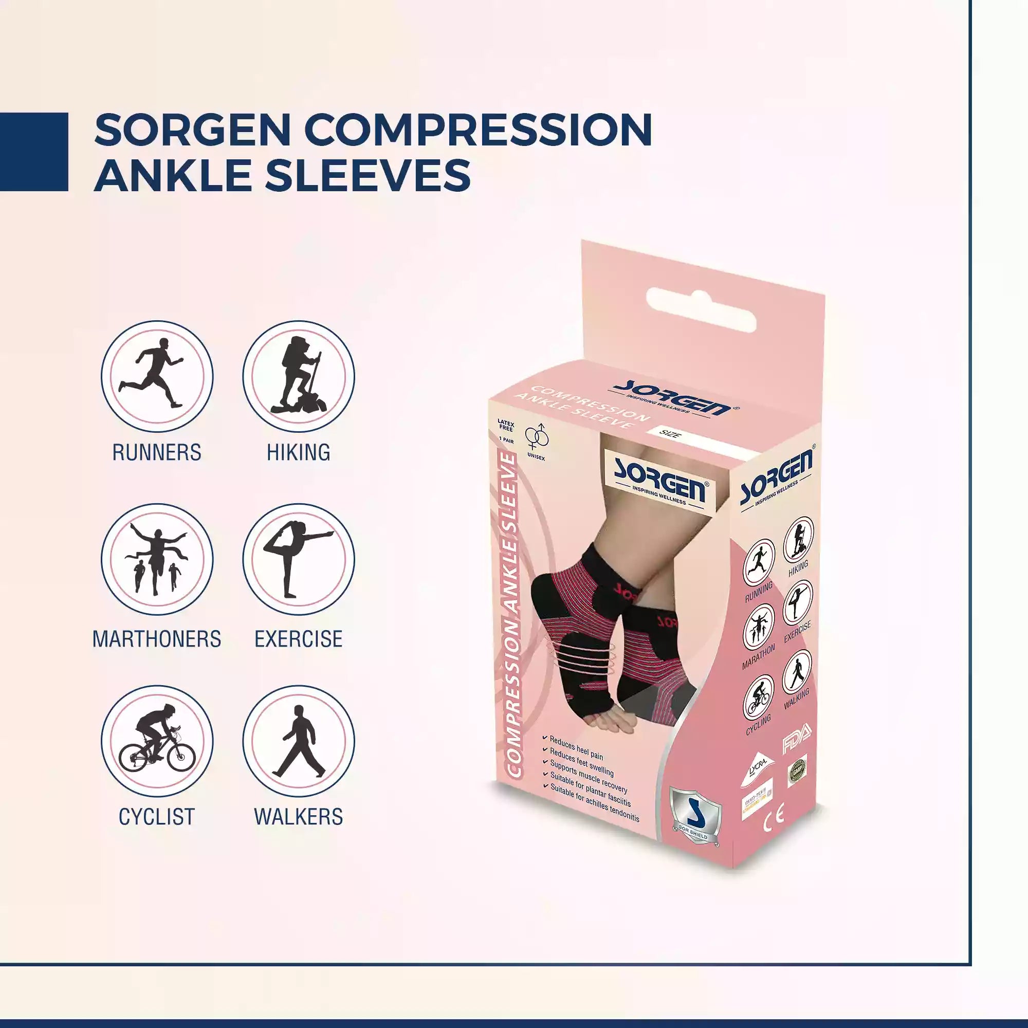 ankle compression sleeve for sprain
