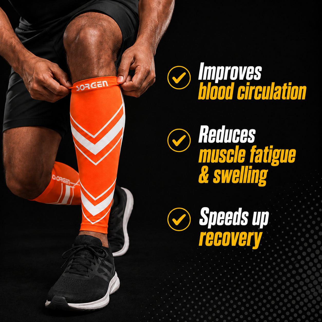 Sorgen® Performance Calf Sleeves Orange Blaze
