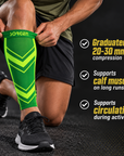 Sorgen® Performance Calf Sleeves Flip Neon Green