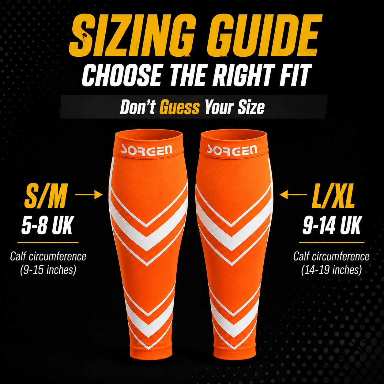 Sorgen® Performance Calf Sleeves Orange Blaze