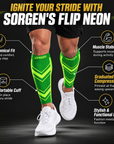 Sorgen® Performance Calf Sleeves Flip Neon Green
