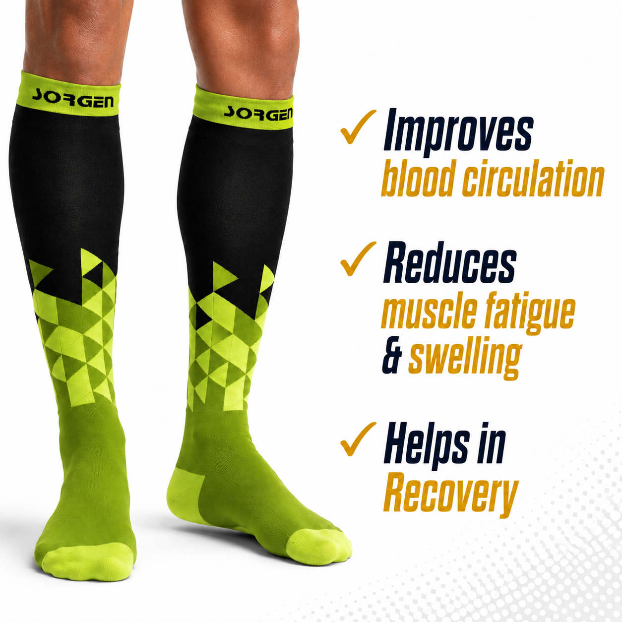 Sorgen® Compression Sports Socks Electric Green