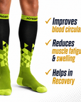 Sorgen® Compression Sports Socks Electric Green