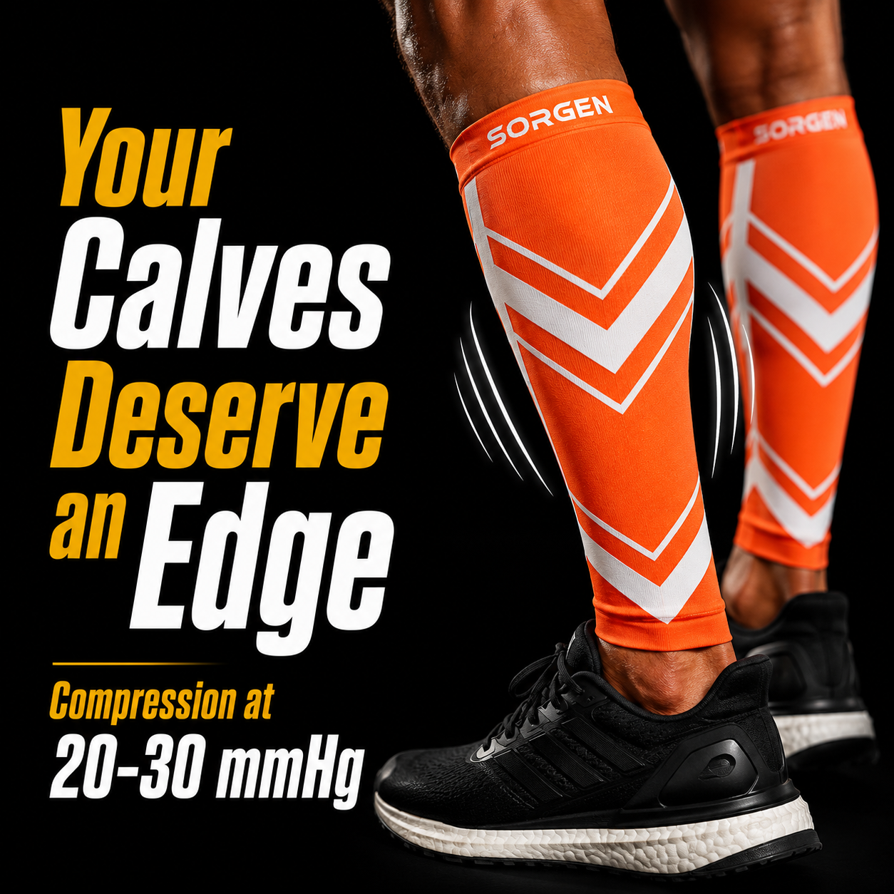 Sorgen® Performance Calf Sleeves Orange Blaze