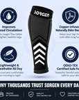 Sorgen® Copper Infused Graphite Black Calf Sleeves  | Travel | Maternity | For Everyday Wear (Copy)