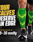 Sorgen® Performance Calf Sleeves Flip Neon Green