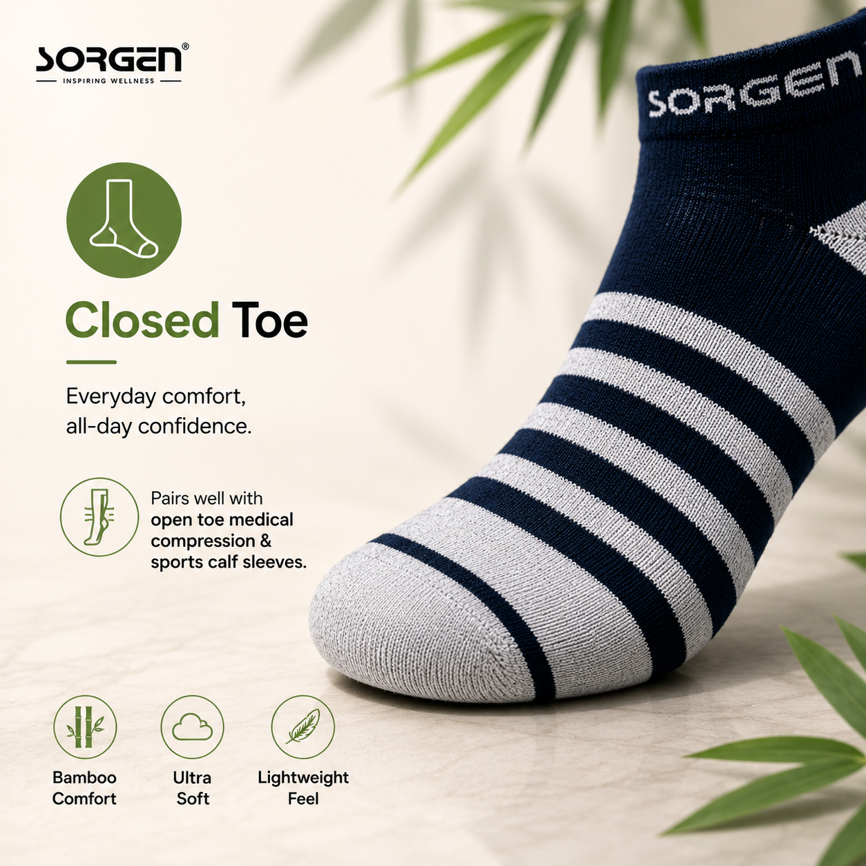 Sorgen Bamboo Comfort Ankle Socks | Non-Compression