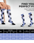 Sorgen® Copper Infused Breezy Blue Compression Socks  | Travel | Maternity | For Everyday Wear