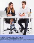 Sorgen® Copper Infused Breezy Blue Compression Socks  | Travel | Maternity | For Everyday Wear