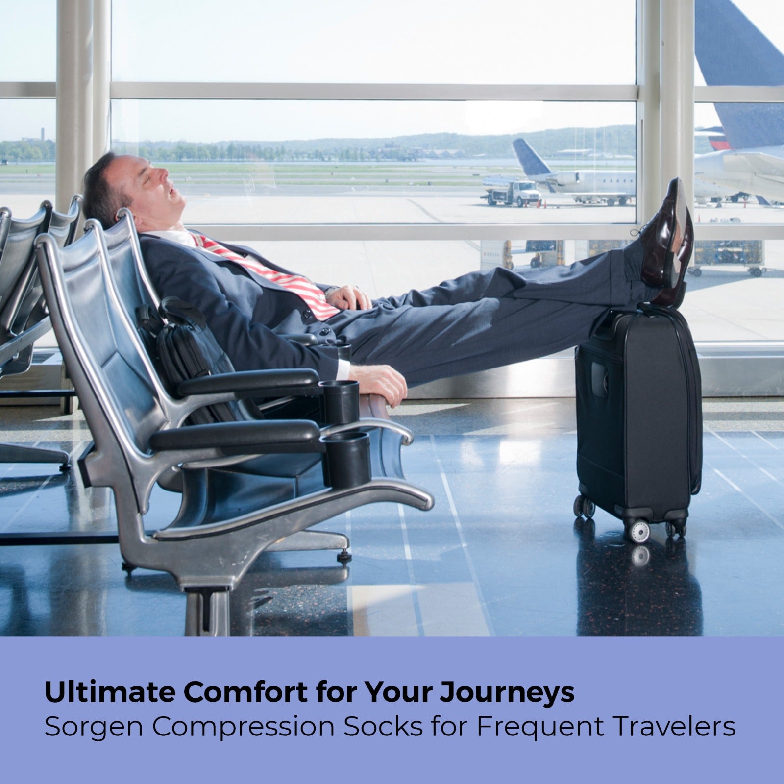 Sorgen® Copper Infused Breezy Blue Compression Socks  | Travel | Maternity | For Everyday Wear