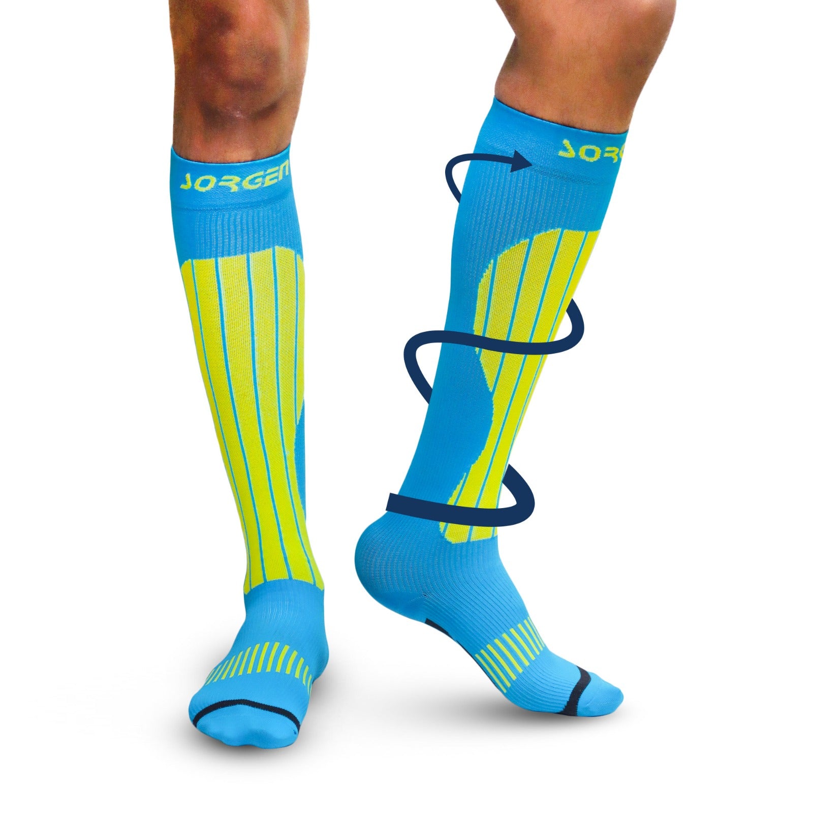 Sorgen® Compression Sports Socks Neon Blue