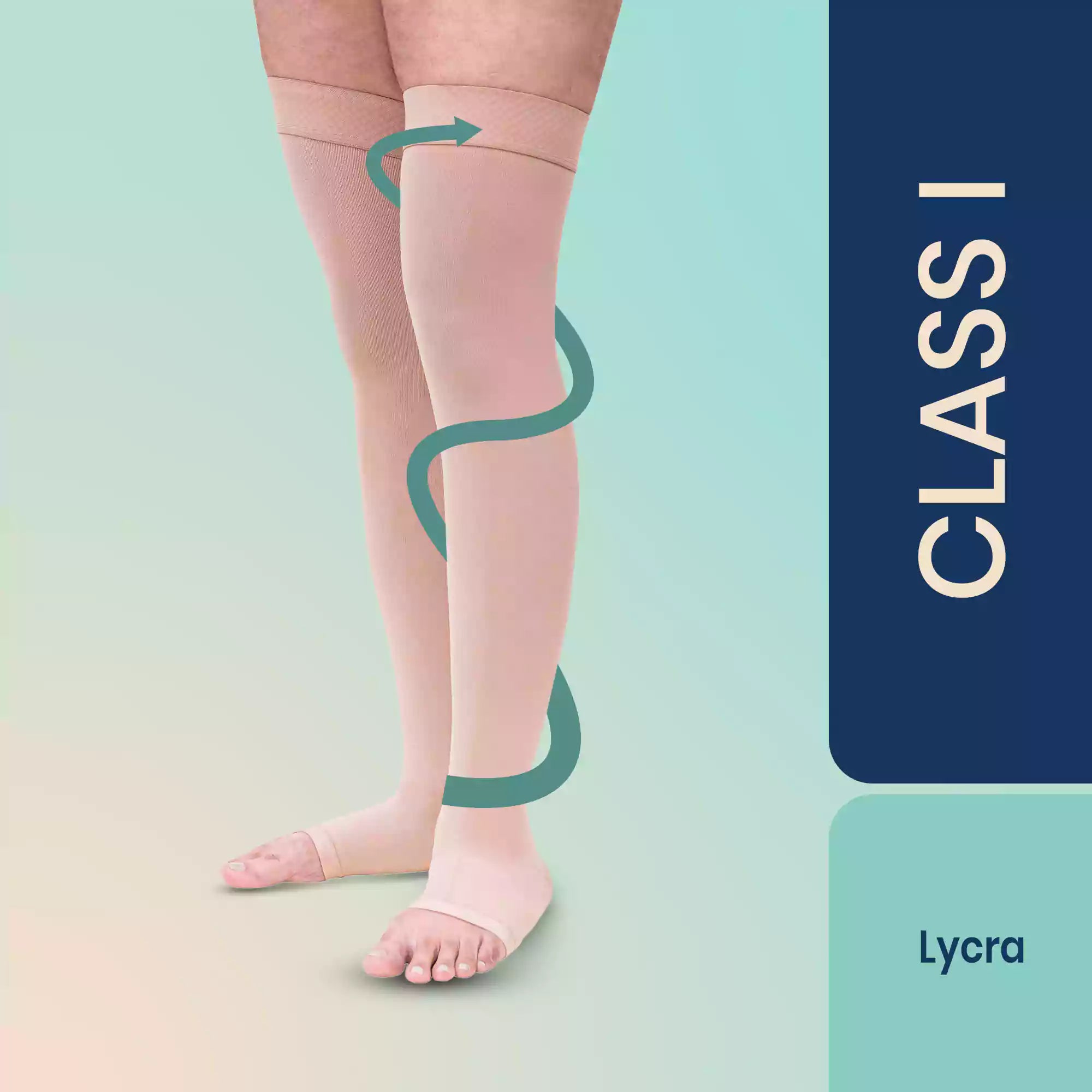 Sorgen Lycra Medical Varicose Veins Stockings Class 1 Thigh Length